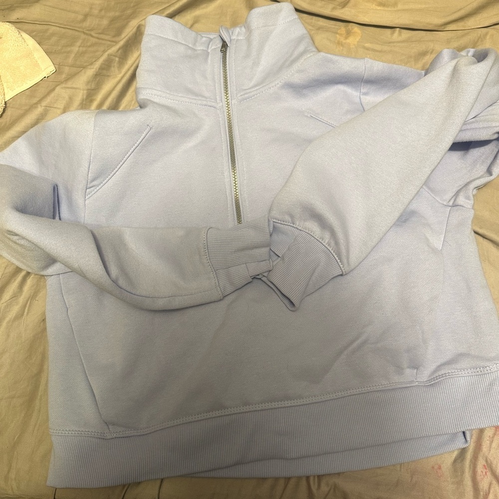 Light Blue Half-Zip Pullover
